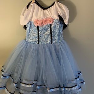 Weissman Blue Sequin & Flowers Ballet Costume